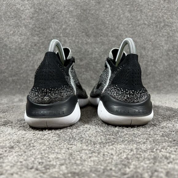 Nike Free RN Flyknit 2018 942838-101 Mens Size 8 Black White Oreo Running Shoes main image 9